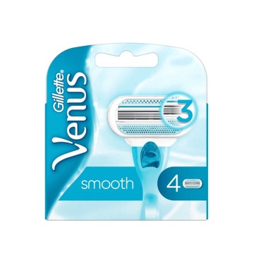 تیغ یدک زنانه 3 لبه مدل Smooth ونوس ژیلت 4 عددی