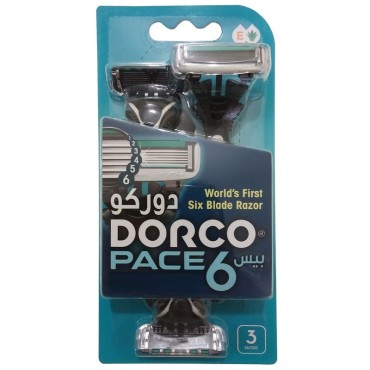 خودتراش 6 لبه Pace6 مدل Portable/Disponsible دورکو بسته 3 عددی