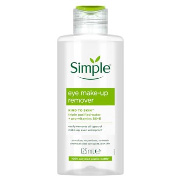 محلول پاک کننده آرایش چشم مدل KIND TO SKIN سیمپل 125 میل
