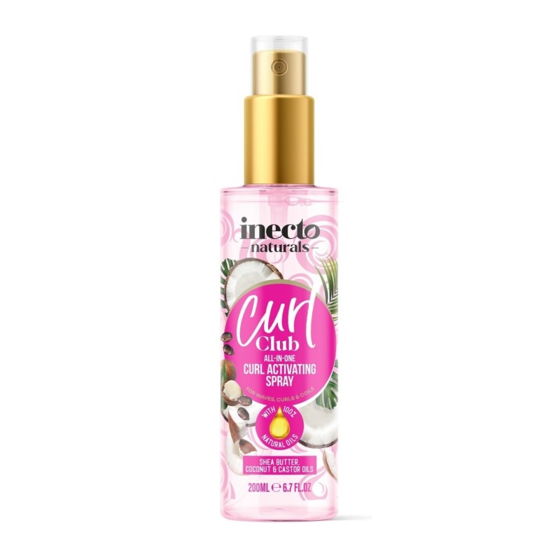 اسپری مو اینکتو سری Curl مدل احیاکننده و آبرسان مو فر حاوی روغن نارگیل حجم 200 میل