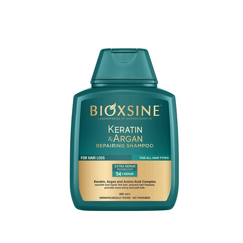 شامپو بیوکسین، ضدریزش و ترمیم کننده حاوی آرگان و کراتین (سبز) 300 میل