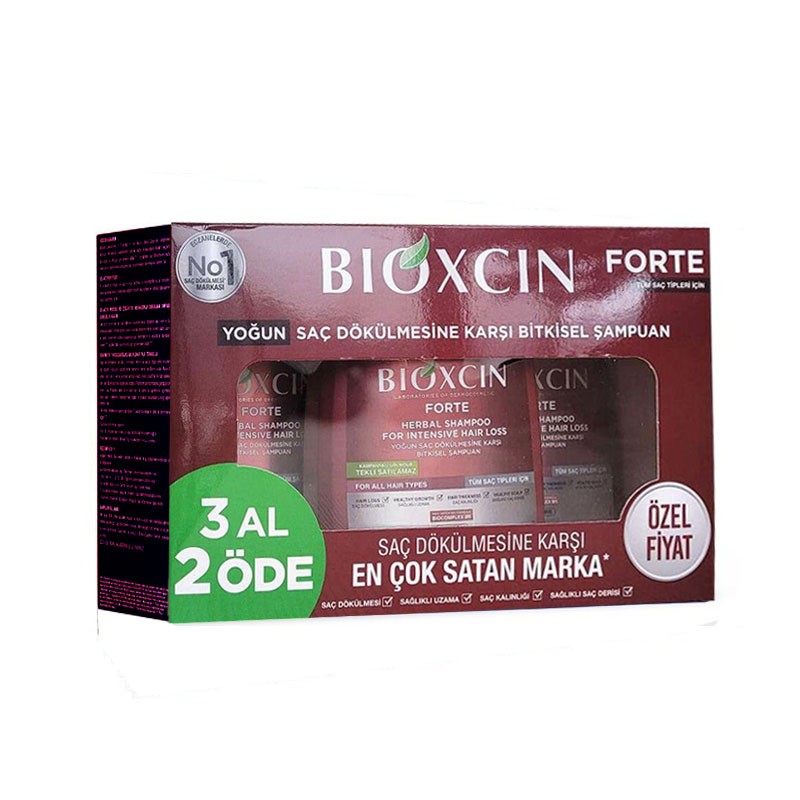شامپو ضد ریزش مدل FORTE بیوکسین، 300 میل بسته 3 عددی