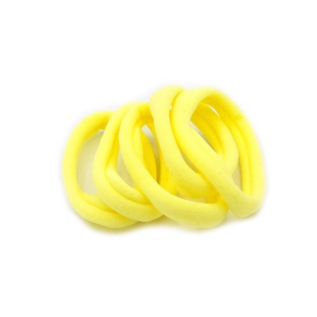 کش مو حوله ای رنگ زرد پاستیلی بسته 5 عددی