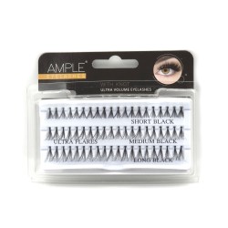 مژه مصنوعی امپل گره دار Ultra Flares مدل سه سایز بسته 60 عدد