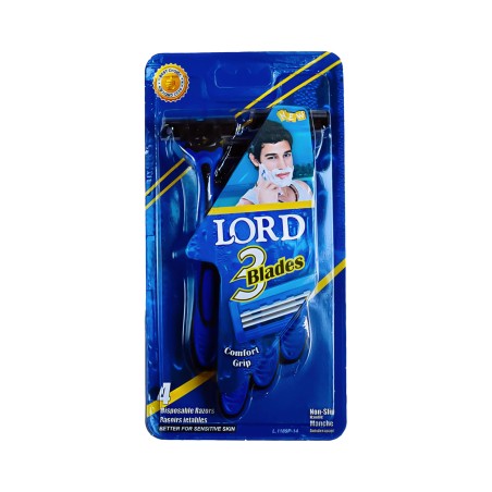 خودتراش لرد مدل 3 لبه کد L1189P-14 بسته 4 عددی