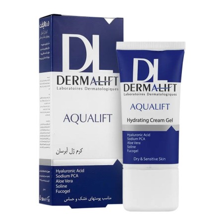 ژل آبرسان صورت درمالیفت مناسب پوست های خشک و حساس مدل Aqualift حجم 50 میل