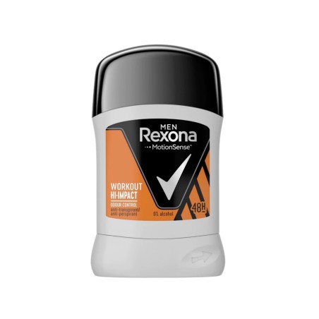 استیک ضد تعریق مردانه رکسونا Rexona مدل Workout Hi-impact حجم 50 میلی لیتر