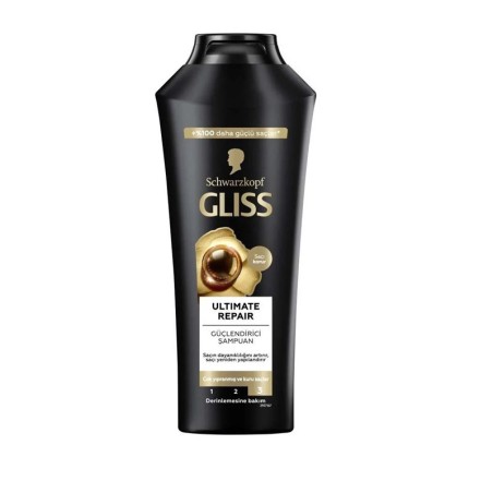 شامپو مو گلیسِ GLISS مدل ULTIMATE REPAIR (مشکی) حجم 500 میلی لیتر