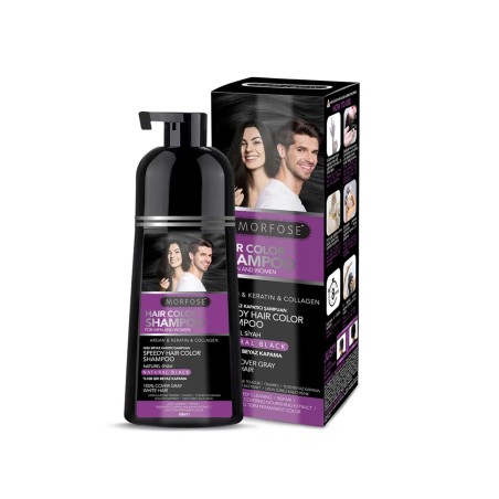 شامپو رنگ مورفوس مدل NATURAL BLACK رنگ مشکی طبیعی حجم 420 میل