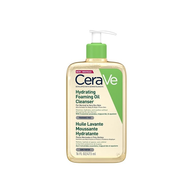 شوینده روغنی صورت سراوی مدل HYDRATING FOAMING OIL CLEANSER حجم 473 میل