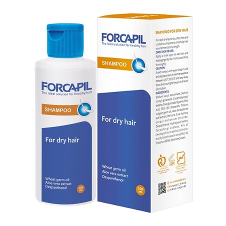 شامپو مو فورکاپیل مناسب موهای خشک حجم 200 میل