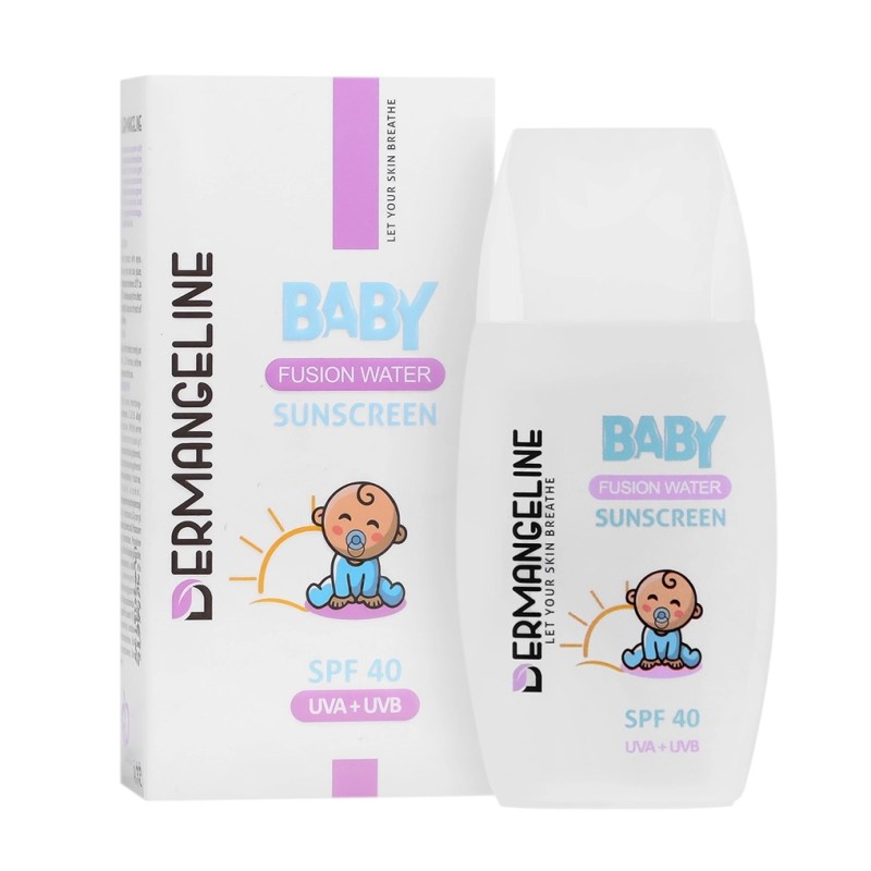 ضد آفتاب کودک درم انجلین SPF40 فیوژن واتر حجم 50 میل