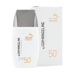 ضد آفتاب درم انجلین SPF50 فیوژن واتر بی رنگ مناسب انواع پوست حجم 50 میل