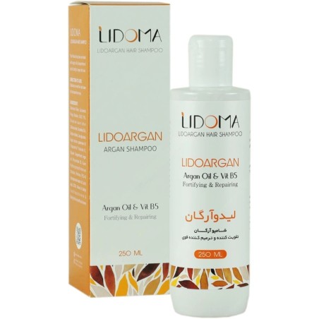 شامپو مو لیدوما حاوی روغن آرگان مناسب موهای آسیب دیده حجم 250 میل