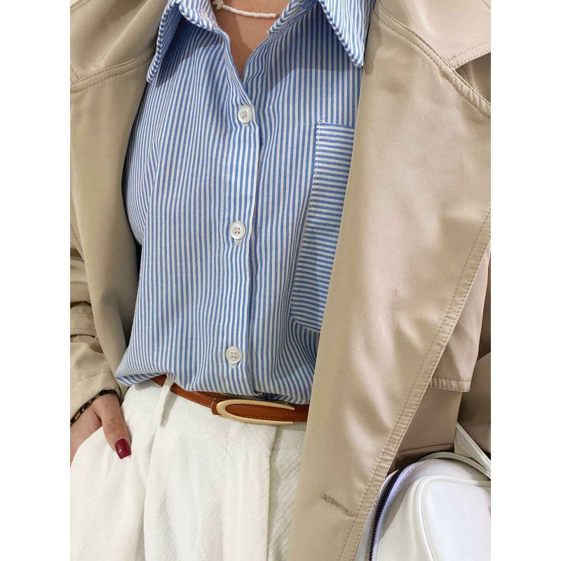 کمربند زنانه کد 140-15 سگک U-شکل کشیده - طلایی