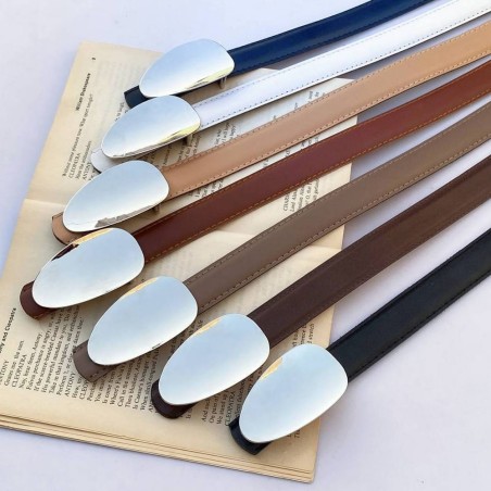 کمربند زنانه طرح مینیمال بیضی کد 25mm