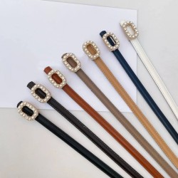 کمربند زنانه کد طرح سگک مرواریدی کد 15mm