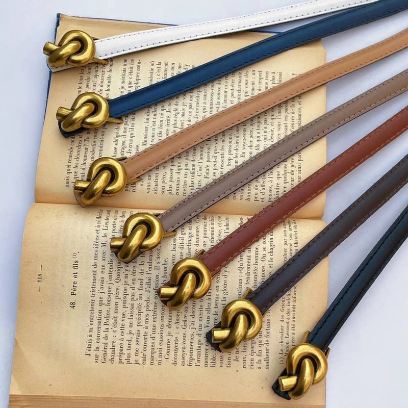 کمربند زنانه طرح گره ای کد 25mm