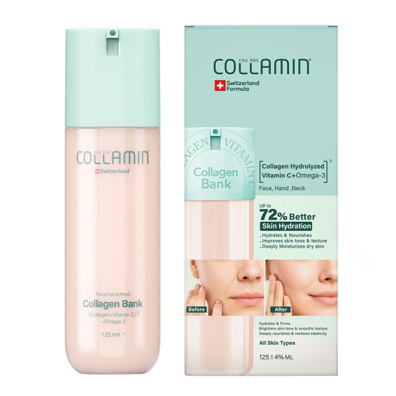 کرم مرطوب کننده و جوان ساز کلاژن بانک کلامین 125 میل