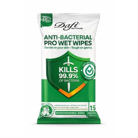 دستمال مرطوب دافی مدل 99% آنتی‌ باکتریال بسته 12 عددی