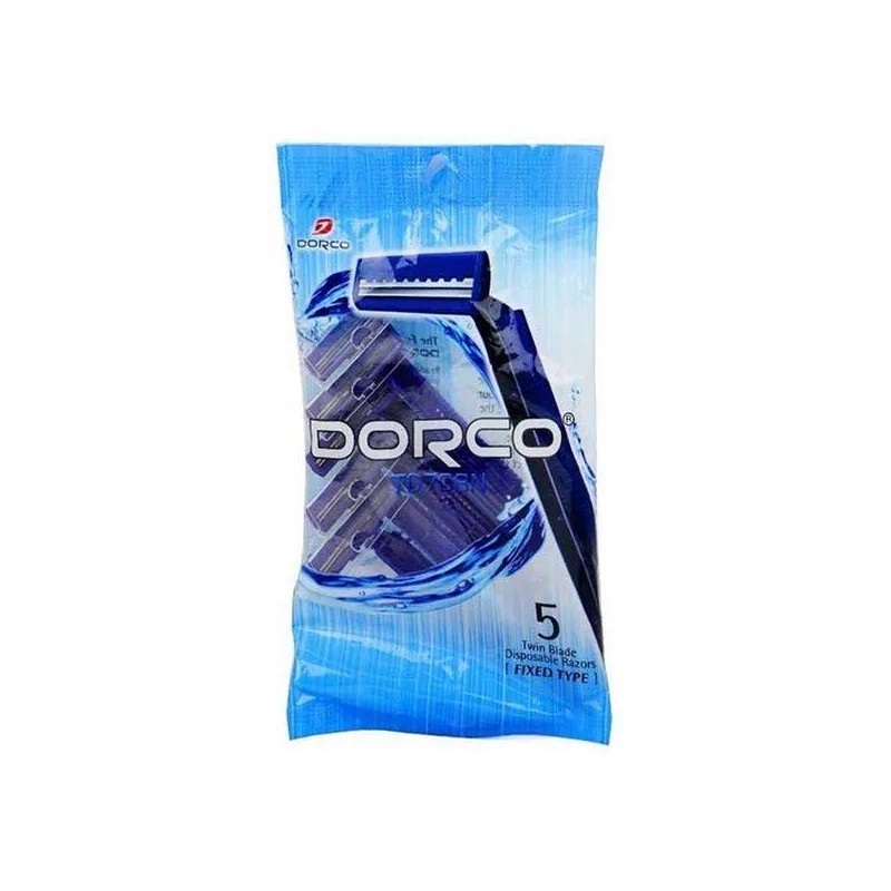 خودتراش دورکو DORCO مدل صابونی 2 لبه 5 عددی