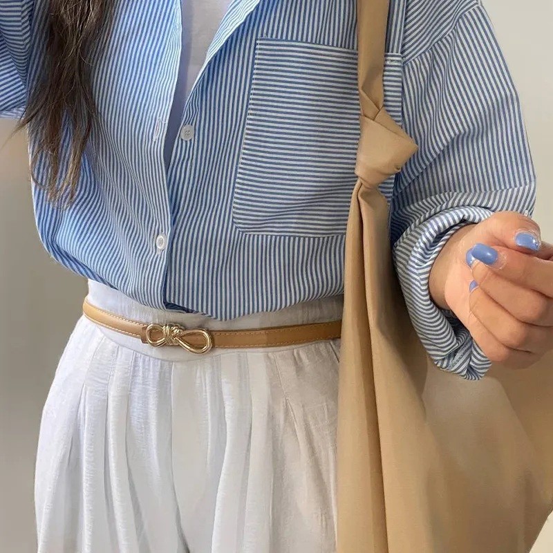کمربند زنانه طرح گره کد 15mm