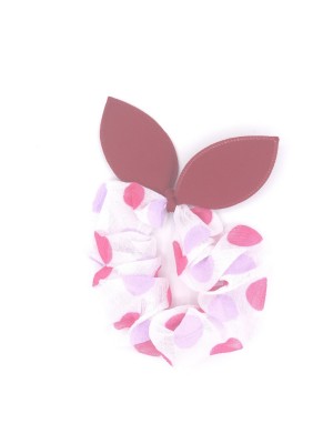 اسکرانچی پارچه و حریر طرح دایره ای برگ دار