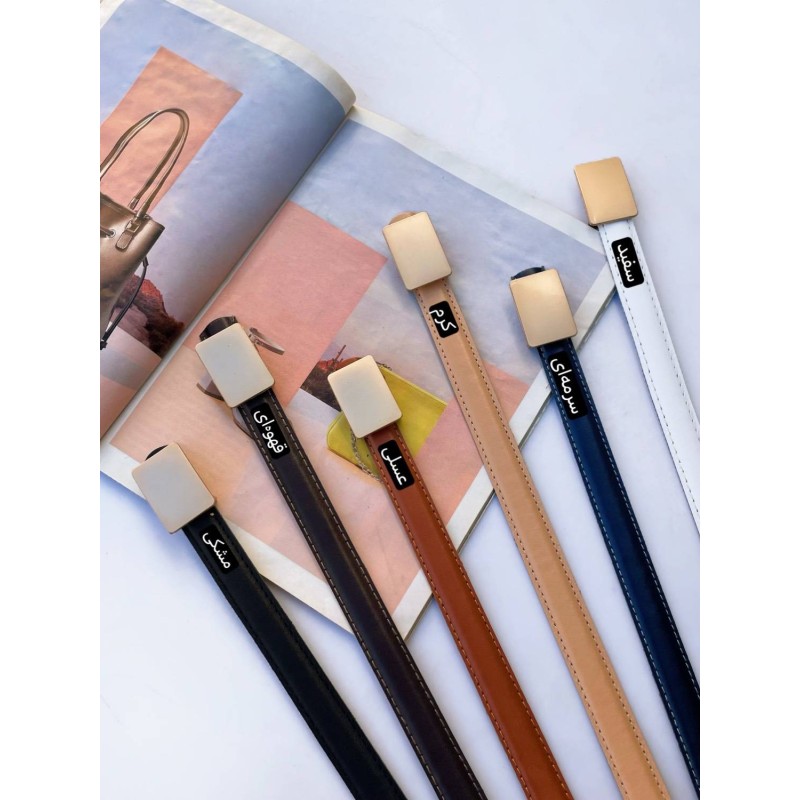 کمربند زنانه طرح مستطیل مینیمال کد 20mm