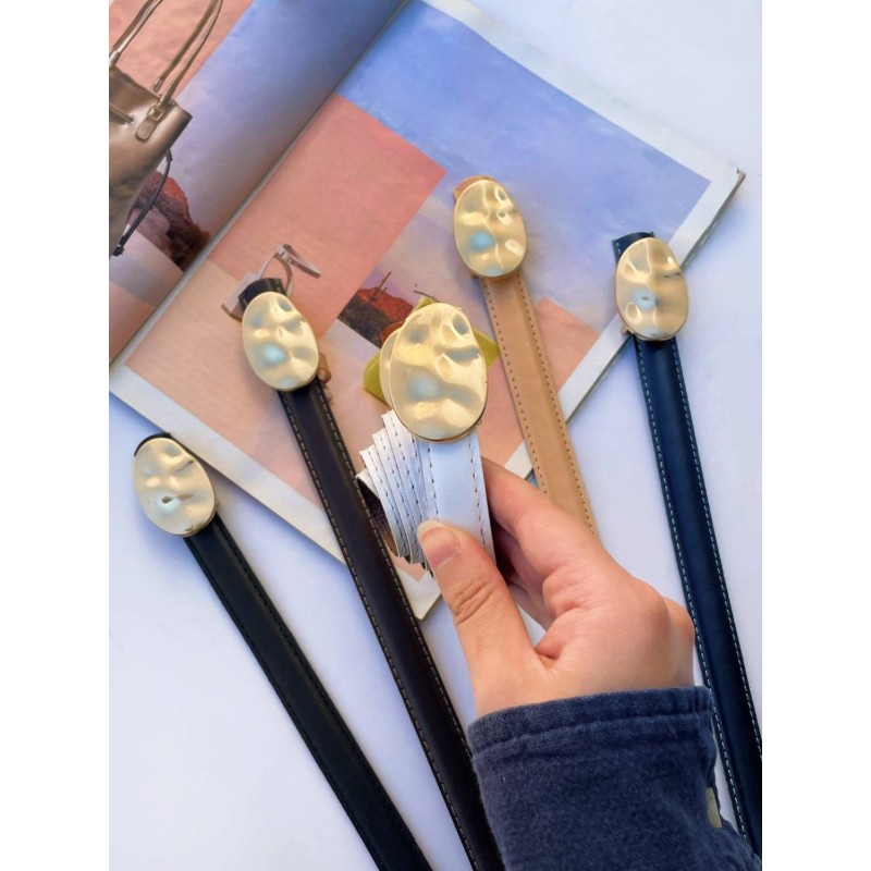 کمربند زنانه طرح بیضی چروک کد 20mm