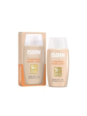 ضدآفتاب رنگی ایزدین ISDIN سری Fusion Water مدل MAGIC LIGHT حجم 50 میلی لیتر