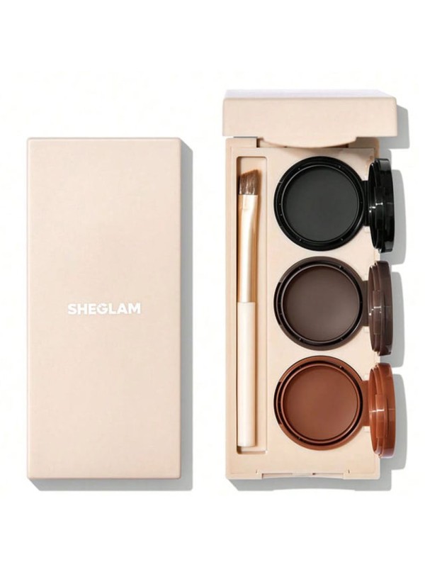 پالت سه رنگ ابرو ژل خط چشم شیگلم SHEGLAM مدل STREAMLINE وزن 4.2 گرم