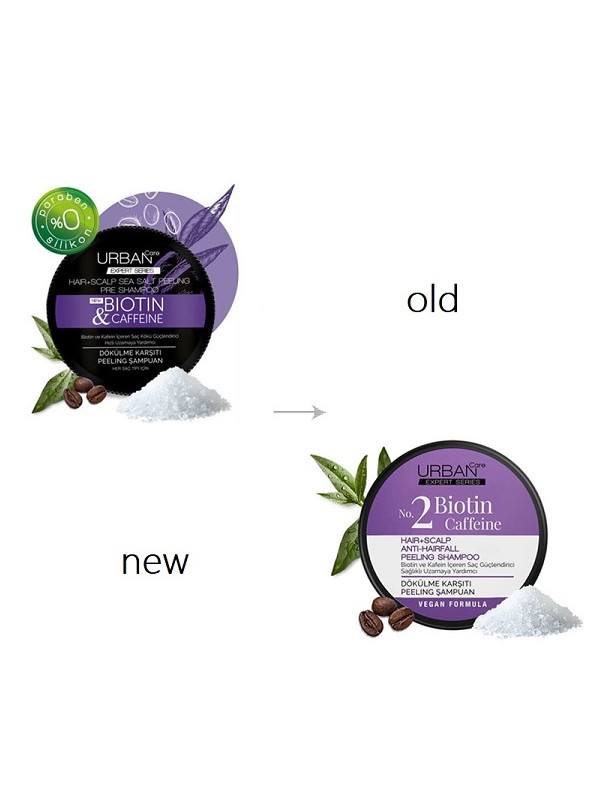 اسکراب کف سر اوربان مدل Biotin Caffeine حجم 200 میل