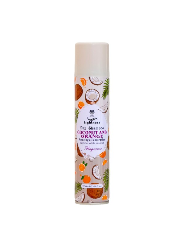 شامپو خشک لایت نس LIGHTNESS مدل COCONUT & ORANGE (نارگیل و پرتقال) حجم 200 میلی لیتر