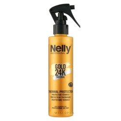 اسپری محافظت حرارتی مو نلی NELLY مدل GOLD 24K حجم 200 میلی لیتر