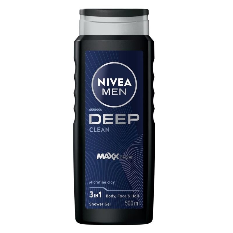 شامپو سر و بدن نیوا NIVEA مدل DEEP حجم 500 میلی لیتر