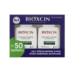 شامپو ضد ریزش بیوکسین Bioxcin مدل سیر سیاه حجم 300 میلی لیتر بسته 2 عددی (سفید)