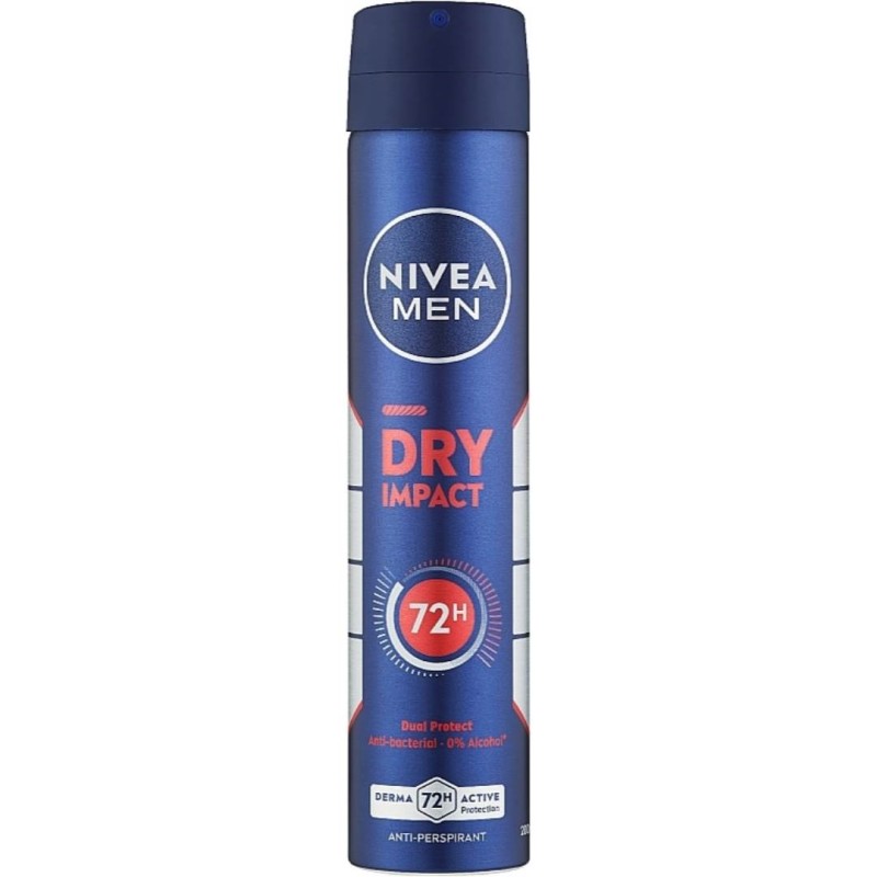 اسپری ضد تعریق مردانه نیوا NIVEA مدل DRY IMPACT حجم 200 میلی لیتر