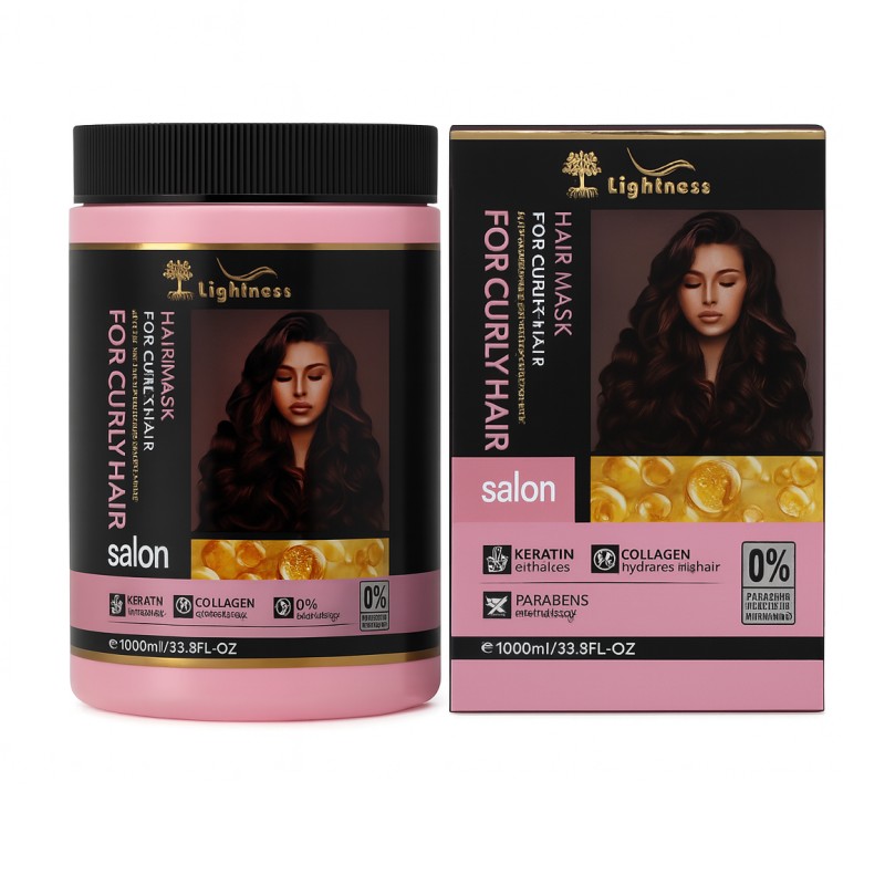 ماسک مو فاقد سولفات موی فر لایت نس LIGHTNESS مدل COLLAGEN & BOTOX حجم 1000 میلی لیتر