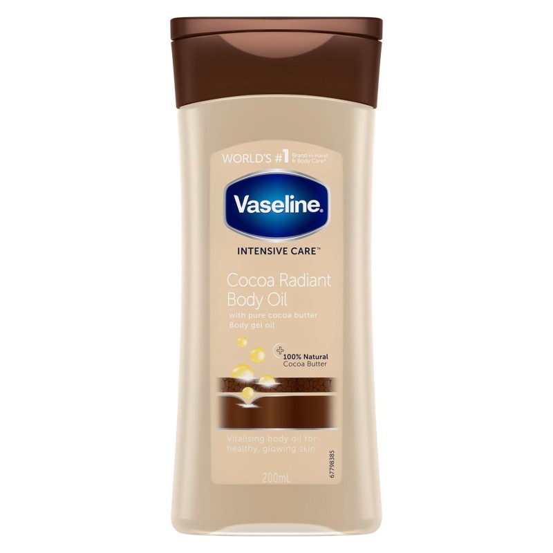 روغن بدن وازلین VASELINE مدل COCOA RADIANT (کاکائو) حجم 200 میلی لیتر