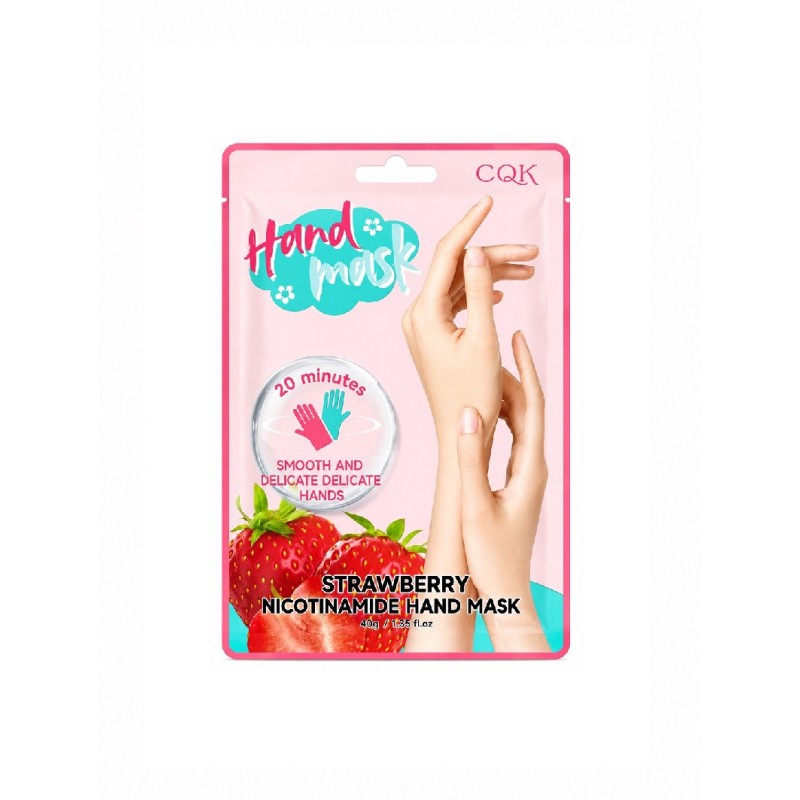 ماسک دست Nicotinamide Hand Mask CQK مدل Strawberry وزن 40 گرم