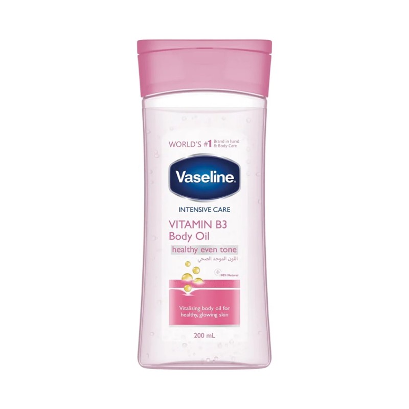 روغن بدن وازلین VASELINE مدل VITAMIN B3 (صورتی) حجم 200 میلی لیتر