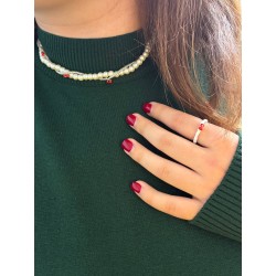 انگشتر زنانه طرح گیلاسی