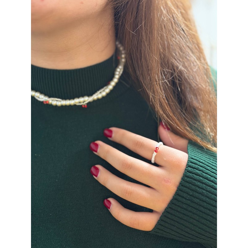 انگشتر زنانه طرح گیلاسی