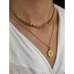 گردنبند زنانه دولاین طرح الیزابت با کارتیر