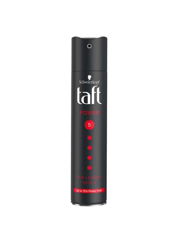 اسپری حالت دهنده مو تافت Taft مدل power hold شماره 5 (مشکی قرمز) حجم 250 میل