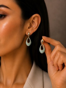 گوشواره زنانه طرح اشک تووخالی