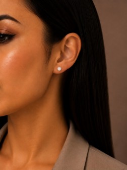 گوشواره زنانه طرح مستطیل نگینی