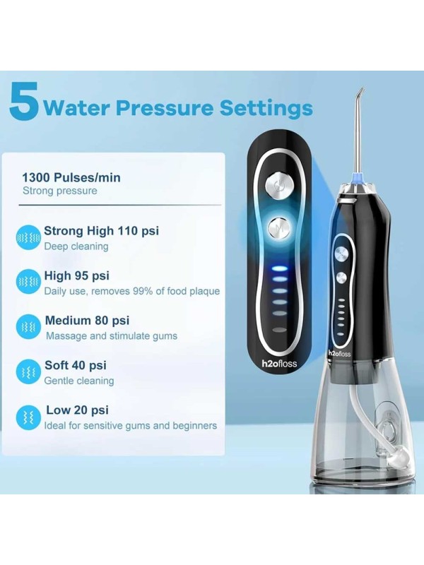 دستگاه شست و شوی دهان و دندان اچ تو اوفلس مدل h2ofloss HF-6 مشکی
