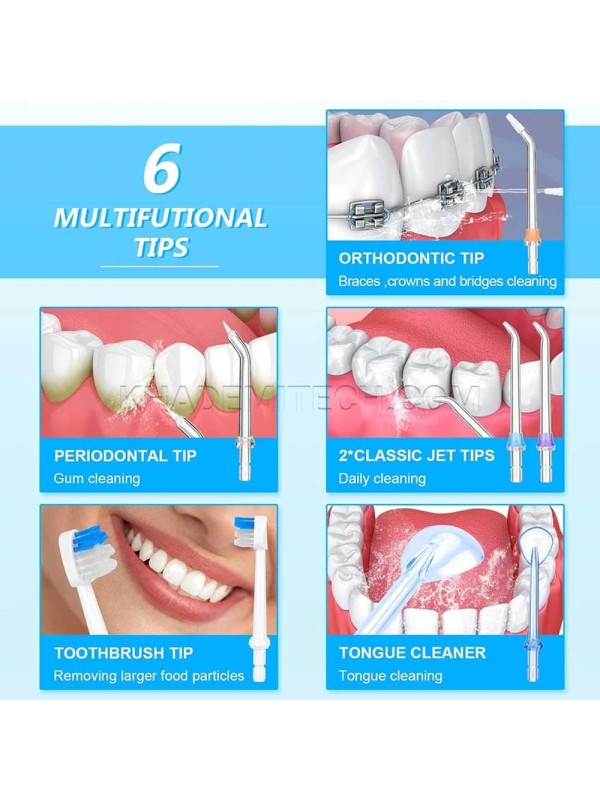 دستگاه شست و شوی دهان و دندان اچ تو اوفلس مدل h2ofloss HF-6 سفید