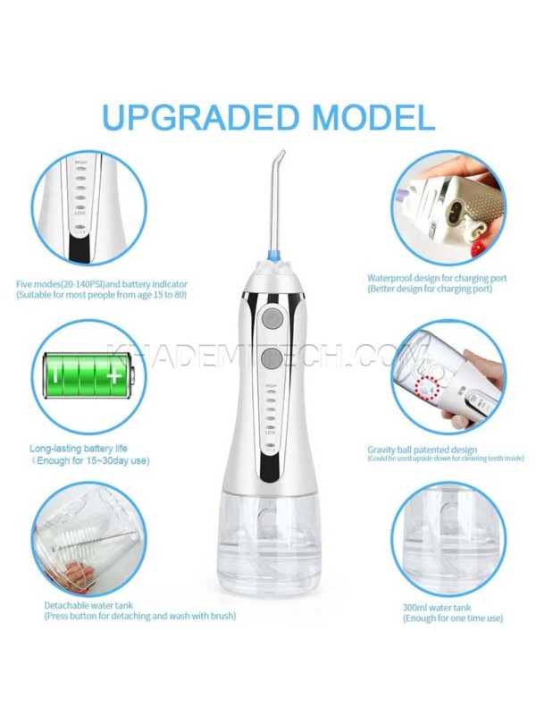 دستگاه شست و شوی دهان و دندان اچ تو اوفلس مدل h2ofloss HF-6 سفید
